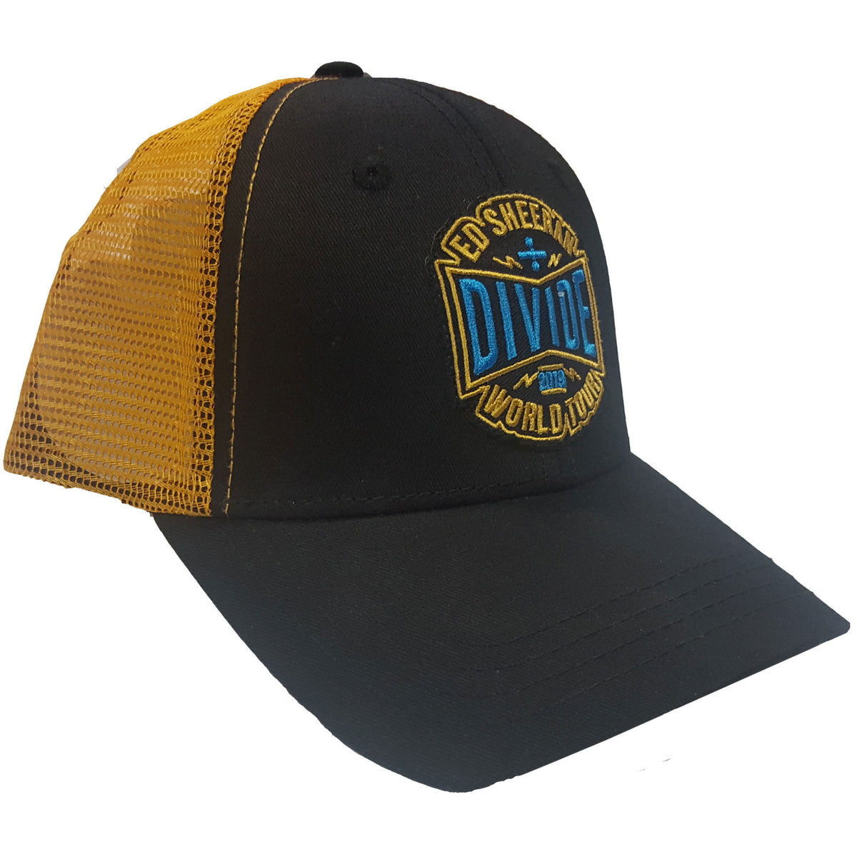 Black-Brown - Side - Ed Sheeran Unisex Adult 2019 Divide World Tour Mesh Back Baseball Cap