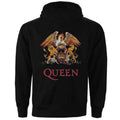 Black - Back - Queen Unisex Adult Classic Crest Full Zip Hoodie