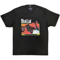 Charcoal Grey - Back - Meat Loaf Unisex Adult Bat Out Of Hell Rectangle Cotton T-Shirt