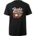Black - Front - Fender Unisex Adult Mustang Bass Cotton T-Shirt