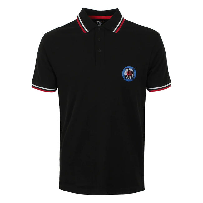 Black - Front - The Who Unisex Adult Target Logo Polo Shirt