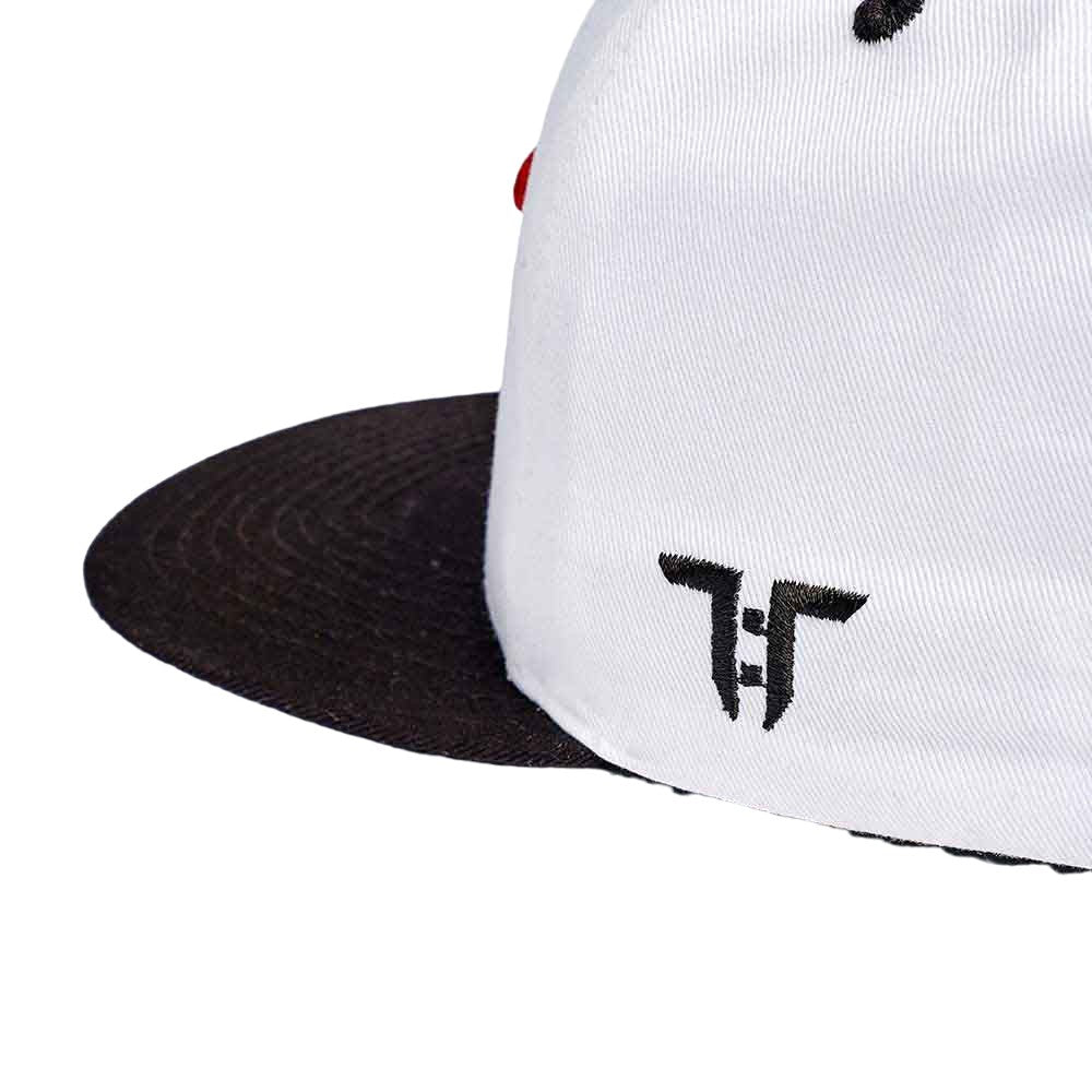White-Navy-Yellow - Side - Tokyo Time Unisex Adult Retro Sport UFC Logo Baseball Cap