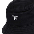 Black-White - Side - Tokyo Time Unisex Adult Logo Bucket Hat