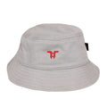 Grey-Red - Front - Tokyo Time Unisex Adult Logo Bucket Hat
