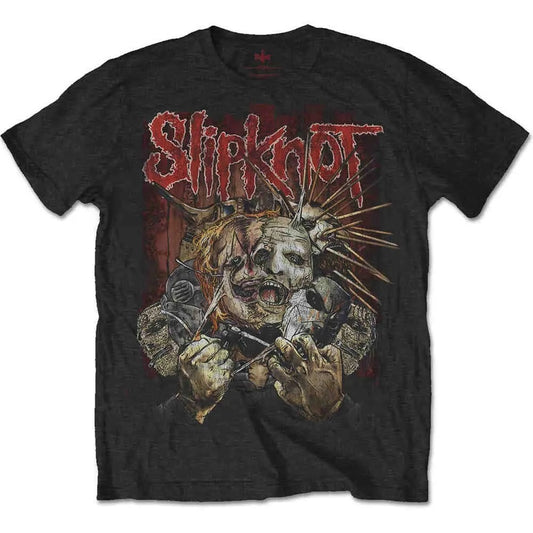 Black - Front - Slipknot Unisex Adult Torn Apart Back Print T-Shirt