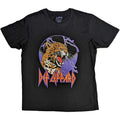Black - Front - Def Leppard Unisex Adult Lightning Leopard Cotton T-Shirt