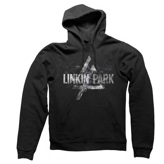 Black - Front - Linkin Park Unisex Adult Smoke Logo Hoodie