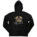 Black - Front - Queen Unisex Adult Crest Hoodie