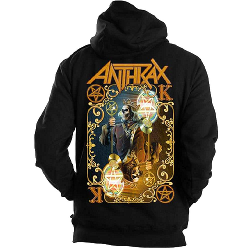 Black - Back - Anthrax Unisex Adult Evil Twin Back Print Pullover Hoodie