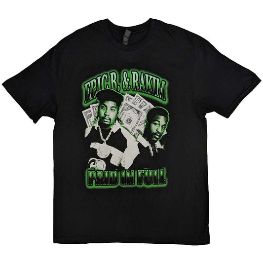 Black - Front - Eric B. & Rakim Unisex Adult Paid In Full Cotton T-Shirt