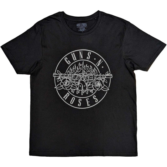 Black-White - Front - Guns N Roses Unisex Adult Classic Bullet Cotton T-Shirt