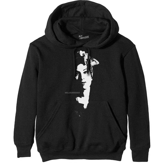 Black - Front - Amy Winehouse Unisex Adult Portrait Hoodie