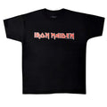 Black - Front - Iron Maiden Childrens-Kids Logo T-Shirt
