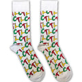 White - Front - TLC Unisex Adult Repeat Logo Socks