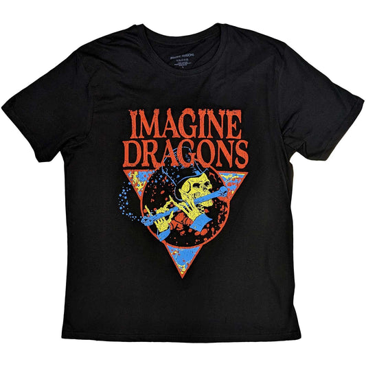 Black - Front - Imagine Dragons Unisex Adult Skeleton T-Shirt