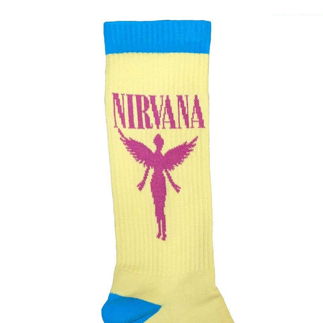 Yellow - Side - Nirvana Unisex Adult Angelic Socks