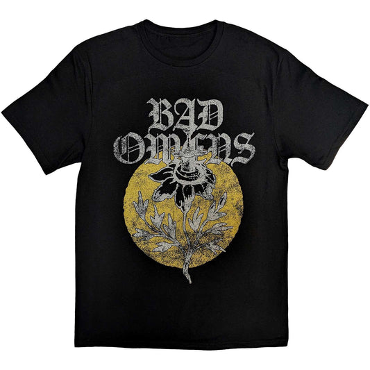 Black - Front - Bad Omens Unisex Adult Sunflower T-Shirt