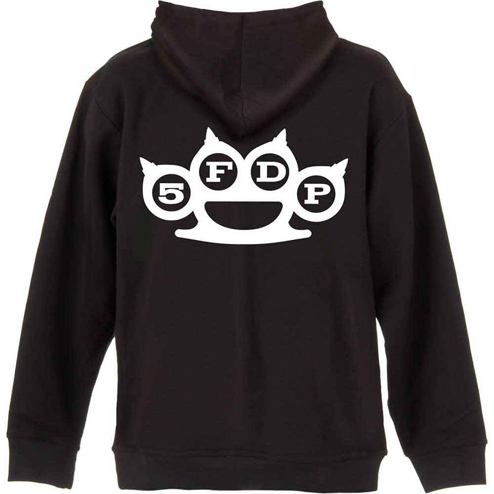 Black - Back - Five Finger Death Punch Unisex Adult Knuckle Duster Back Print Full Zip Hoodie