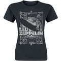Black - Front - Led Zeppelin Womens-Ladies LZ1 Printed T-Shirt