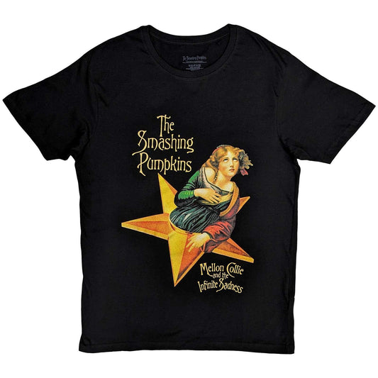 Black - Front - The Smashing Pumpkins Unisex Adult Mellon Collie Cotton T-Shirt