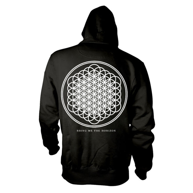 Black - Back - Bring Me The Horizon Unisex Adult Flower Of Life Full Zip Hoodie