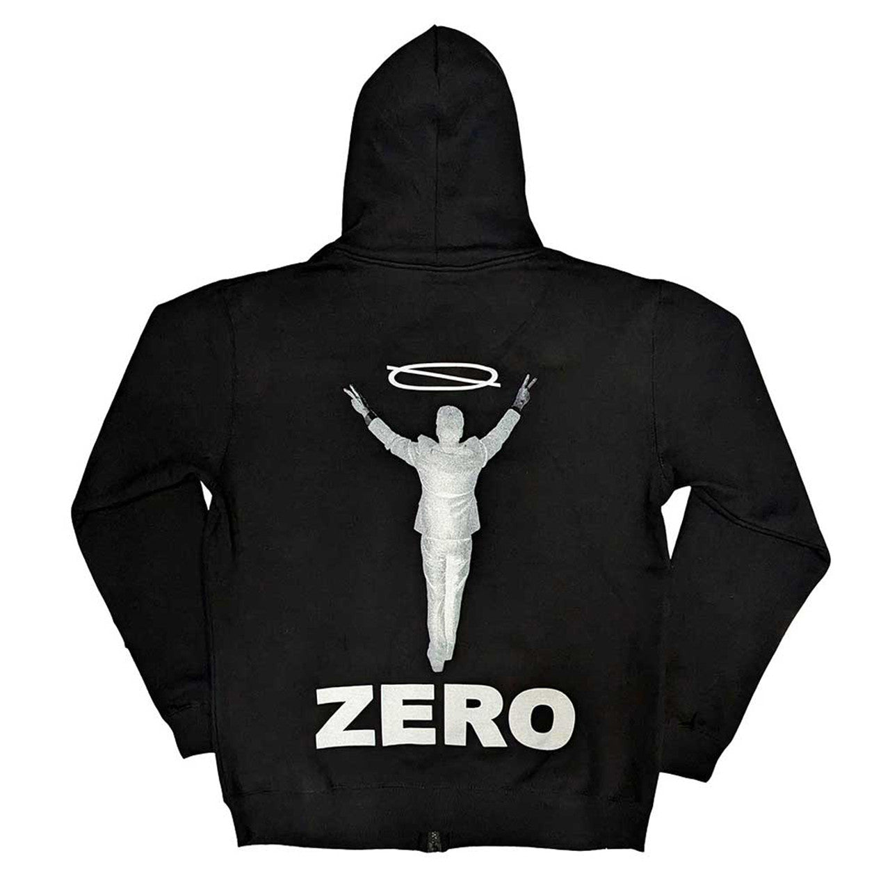 Black - Back - The Smashing Pumpkins Unisex Adult Zero Halo Full Zip Hoodie