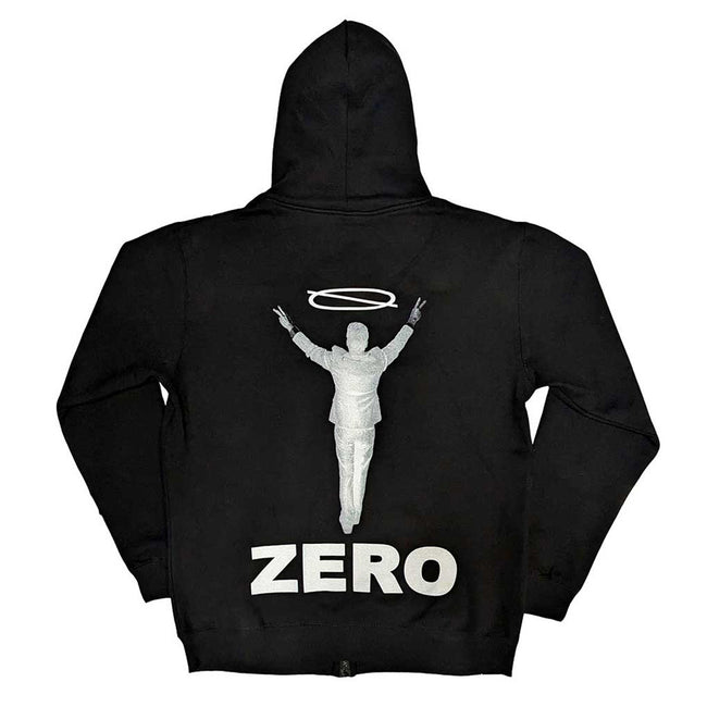 Black - Back - The Smashing Pumpkins Unisex Adult Zero Halo Full Zip Hoodie