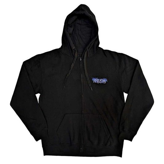 Black - Front - Bring Me The Horizon Unisex Adult Crow Wings Full Zip Hoodie