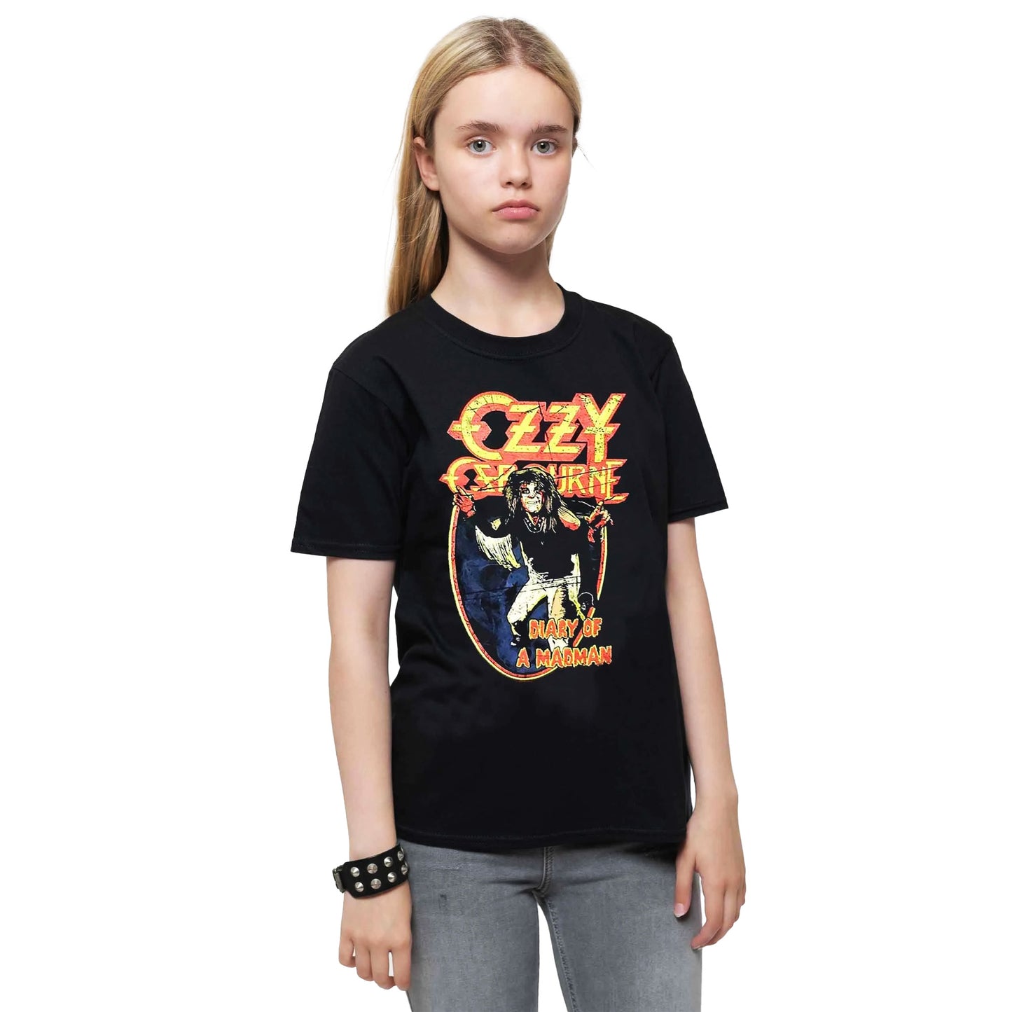 Black - Back - Ozzy Osbourne Childrens-Kids Diary Of A Madman Vintage Cotton T-Shirt