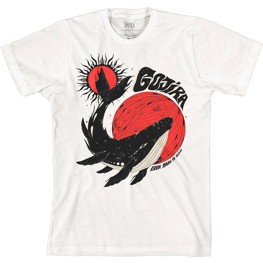 White - Front - Gojira Unisex Adult From Mars To Sirius Whale Cotton T-Shirt