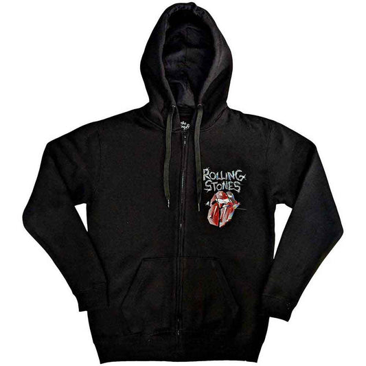 Black - Front - The Rolling Stones Unisex Adult Hackney Diamonds Track List Full Zip Hoodie