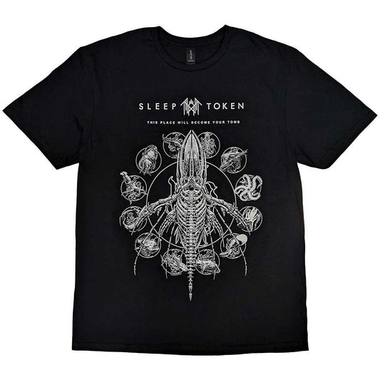 Black - Front - Sleep Token Unisex Adult This Place Will Become Your Tomb Whale T-Shirt