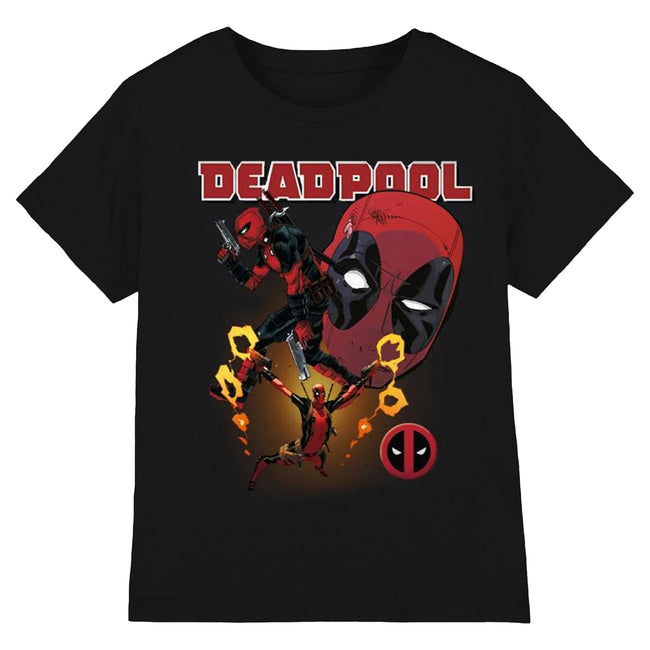 Black-Red - Front - Deadpool Unisex Adult Collage T-Shirt