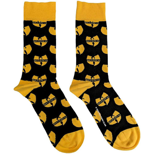 Black-Yellow - Front - Wu-Tang Clan Unisex Adult Repeat Logo Socks