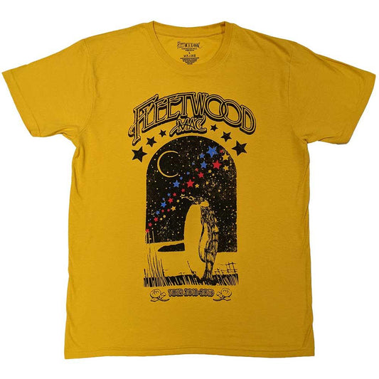 Yellow-Black - Front - Fleetwood Mac Unisex Adult Tour 2018 - 2019 Penguin T-Shirt