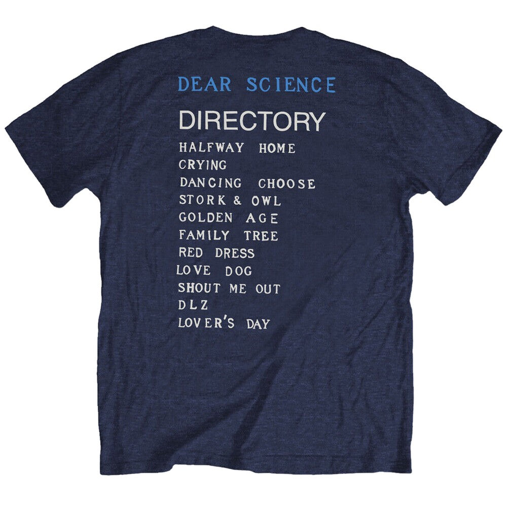 Navy Blue - Back - TV On The Radio Unisex Adult Brushstroke Hand Cotton Back Print T-Shirt