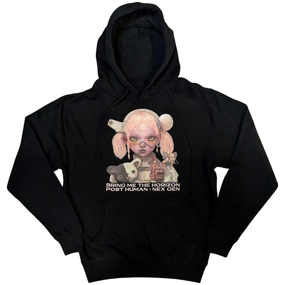 Black - Front - Bring Me The Horizon Unisex Adult Post Human Nex Gen Cover Hoodie