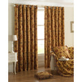 Gold - Front - Riva Home Zurich Ringtop Curtains