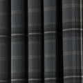 Grey - Back - Riva Home Aviemore Checked Pattern Ringtop Curtains