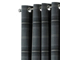 Grey - Pack Shot - Riva Home Aviemore Checked Pattern Ringtop Curtains