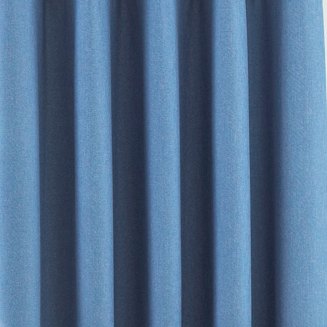 Denim - Back - Riva Home Eclipse Blackout Eyelet Curtains