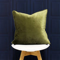 Olive - Side - Riva Home Luxe Velvet Cushion Cover