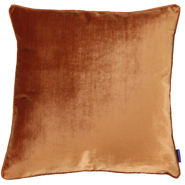 Rust - Front - Riva Home Luxe Velvet Cushion Cover