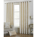 Oyster - Front - Riva Home Verona Velvet Style Eyelet Curtains