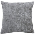 Grey - Front - Riva Home Hampton Velvet Style Square Cushion Cover