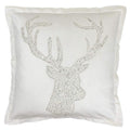 White - Front - Riva Paoletti Wonderland Stag Christmas Cushion Cover