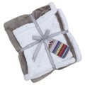 Mocha - Front - Riva Paoletti Luxe Sherpa Fleece Throw
