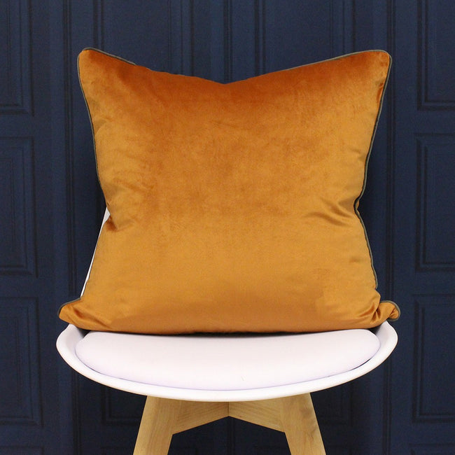 Pumpkin-Mocha - Lifestyle - Riva Paoletti Meridian Cushion Cover