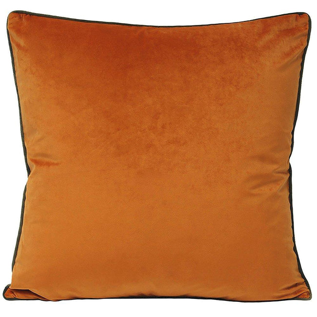 Pumpkin-Mocha - Front - Riva Paoletti Meridian Cushion Cover