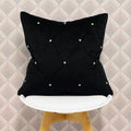 Black - Pack Shot - Riva Paoletti New Diamante Cushion Cover